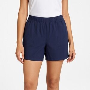 Soft Surroundings Shorts Womens Medium Navy Casual Relaxed Everyday Coastal Chic